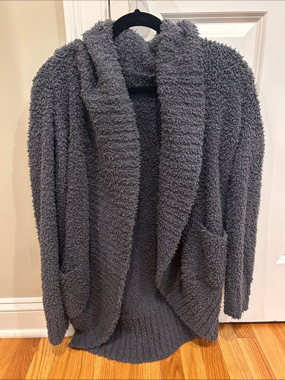 Honeydew Intimates Plush Gray Shawl-Collar Cardigan